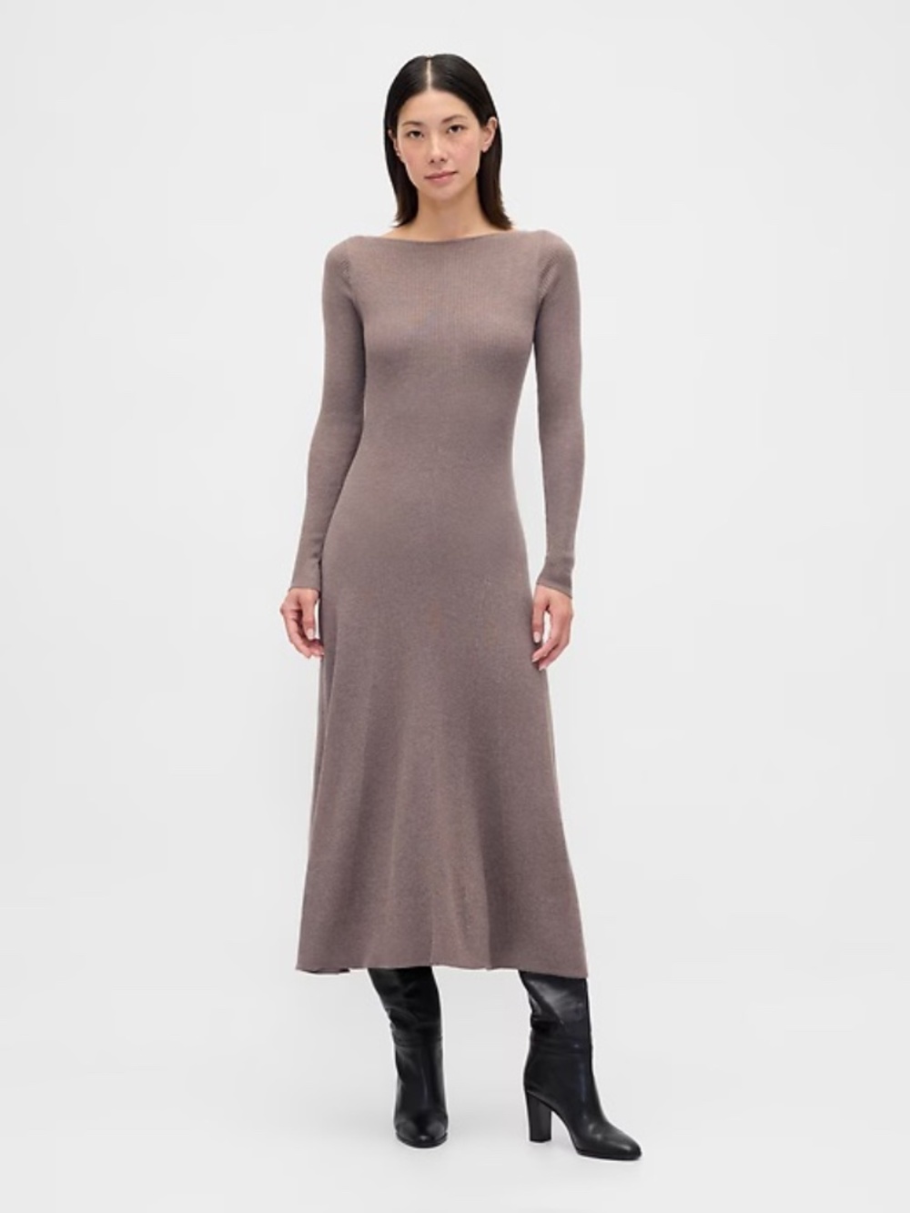 GAP Lightweight CashSoft Rib Maxi Sweater Dress